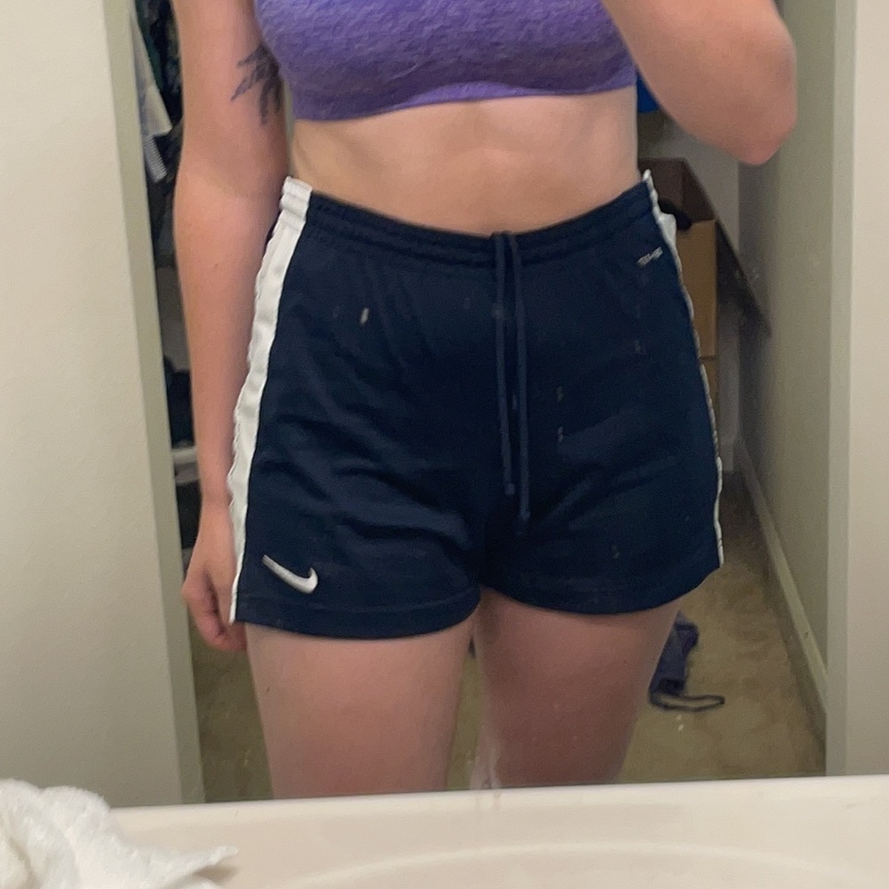 Nike Dri Fit Dark Blue & White Athletic shorts S